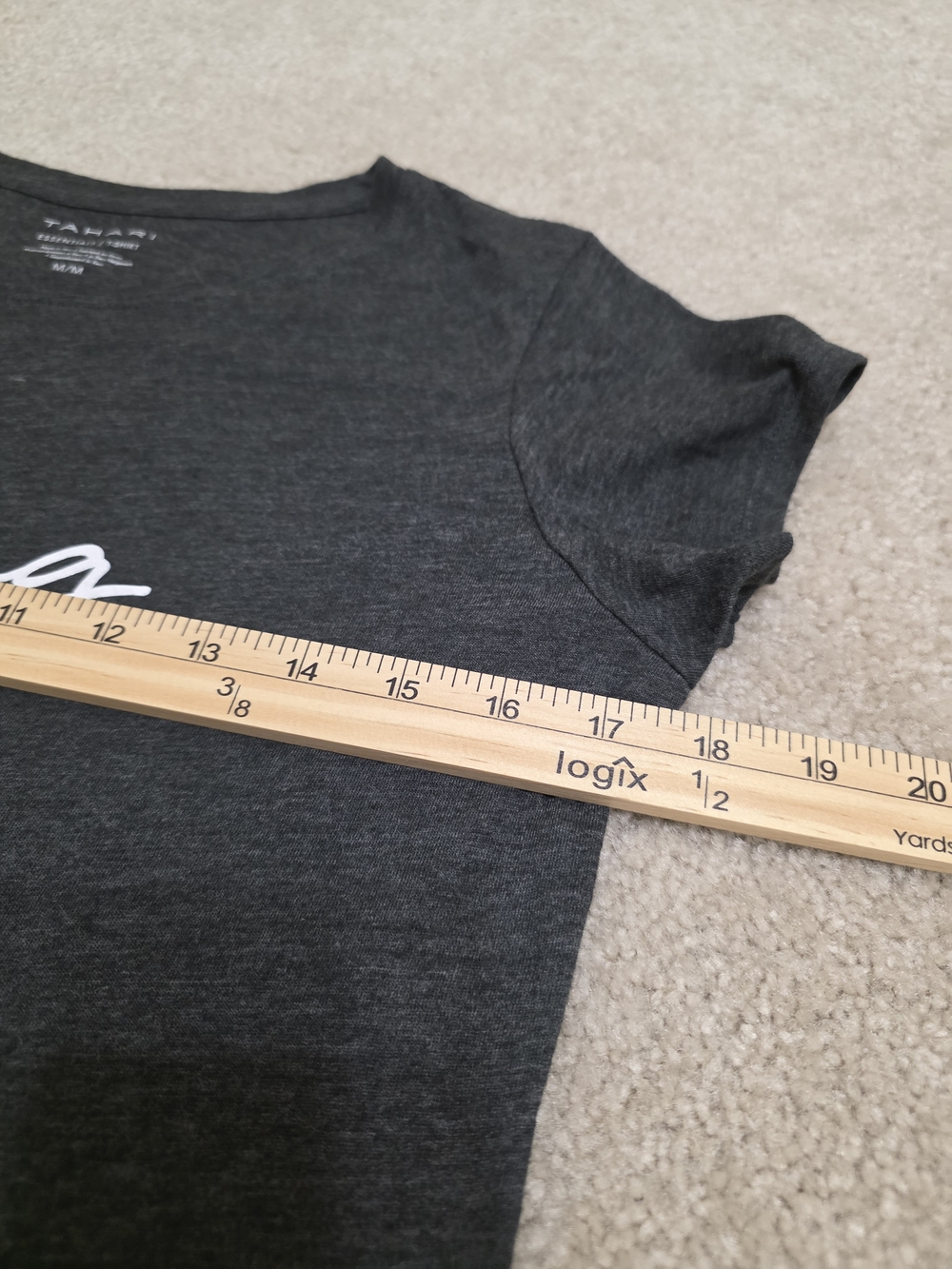 Tahari Dark Gray "Strong" Graphic Tee - Women Size Medium - Picture 4 of 7